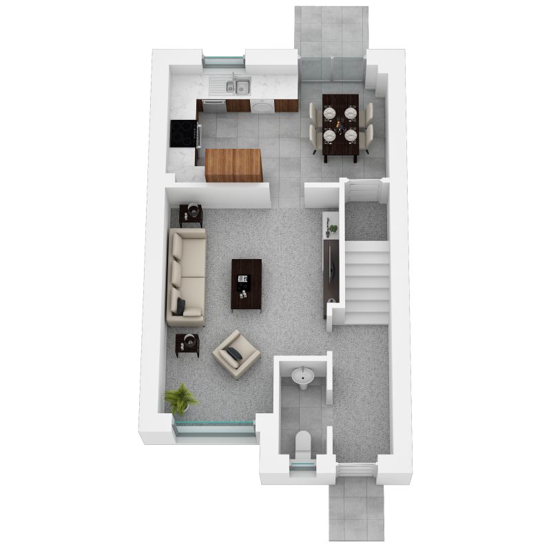 Springfield Properties New Homes In Scotland - Ardmore / terrace - AS 01 Springfield Central The Ardmore Ground floor