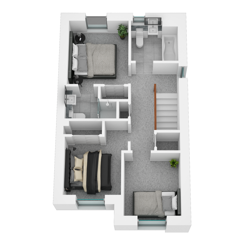 Springfield Properties New Homes In Scotland - Ardmore / terrace - AS 03 Springfield Central The Ardmore First Floor