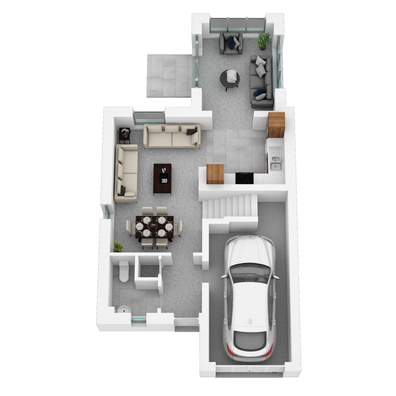 Springfield Properties New Homes In Scotland - Tiree - OP 02 Springfield Central The Tiree Ground floor with sunroom