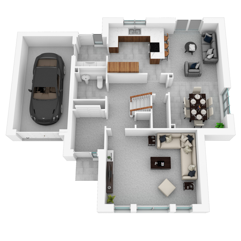 Springfield Properties New Homes In Scotland - Culbin - AS 01 Springfield Central The Culbin Ground floor