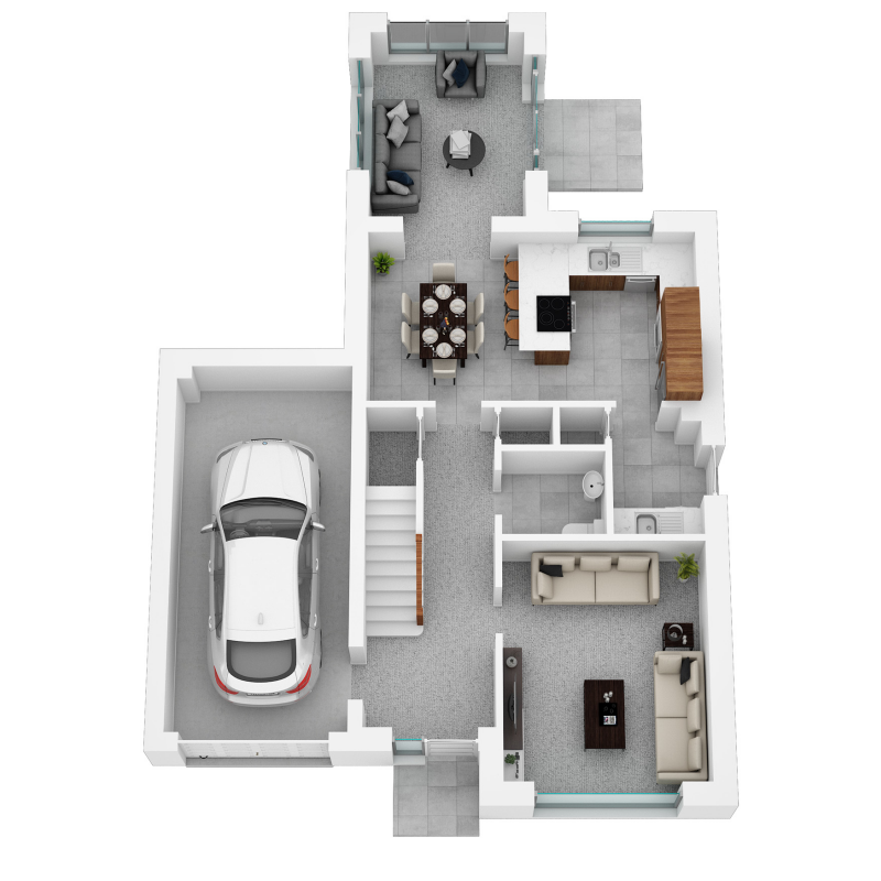 Springfield Properties New Homes In Scotland - Cramond - AS 02 Springfield Central The Cramond Ground Floor With Sunroom