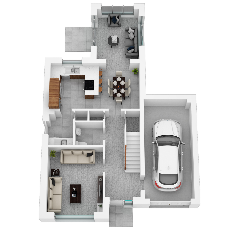 Springfield Properties New Homes In Scotland - Cramond - OP 02 Springfield Central The Cramond Ground Floor With Sunroom