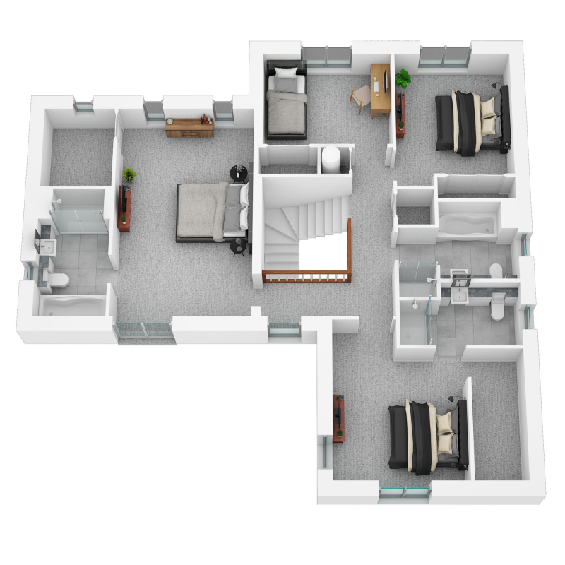 Springfield Properties New Homes In Scotland - Dunrobin - AS 03 Springfield Central The Dunrobin First Floor