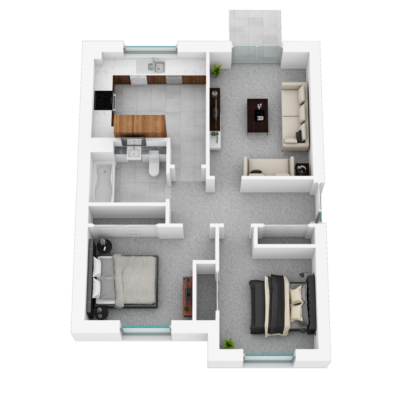 Springfield Properties New Homes In Scotland - Cumbrae semi - OP 01 Springfield Central The Cumbrae Ground Floor