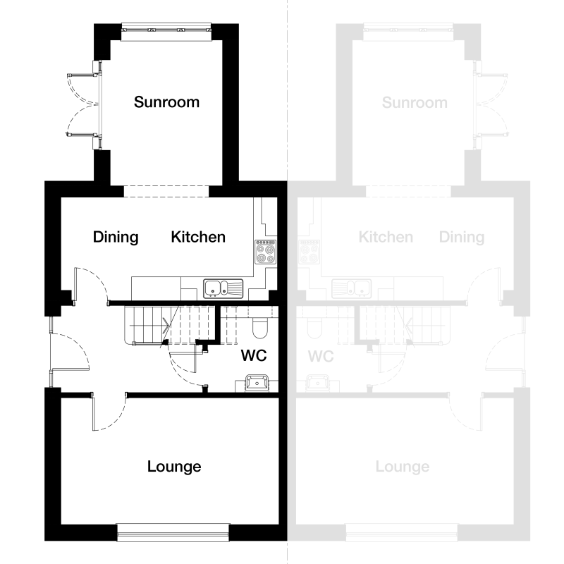 Springfield Properties New Homes In Scotland - Fortrose end terrace - Fortrose Semi As