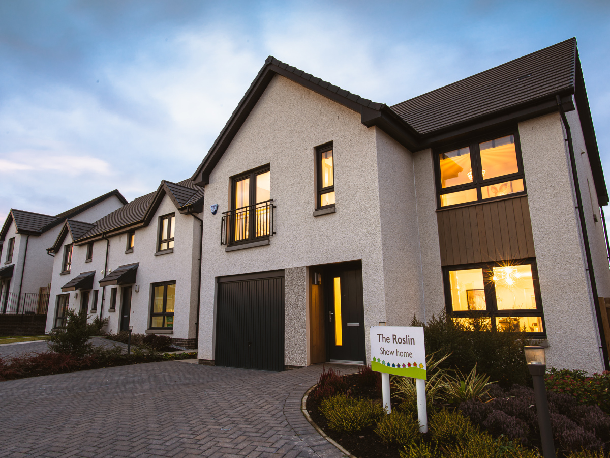 Kinross show home dusk 20 raw