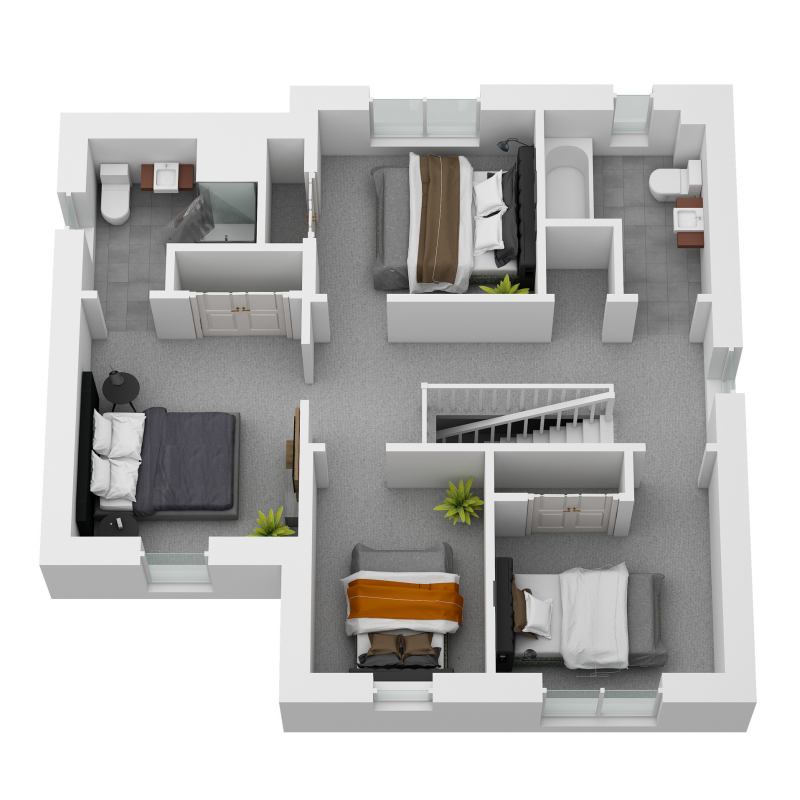 Springfield Properties New Homes In Scotland - Arden North - Arden North AS 3D FF