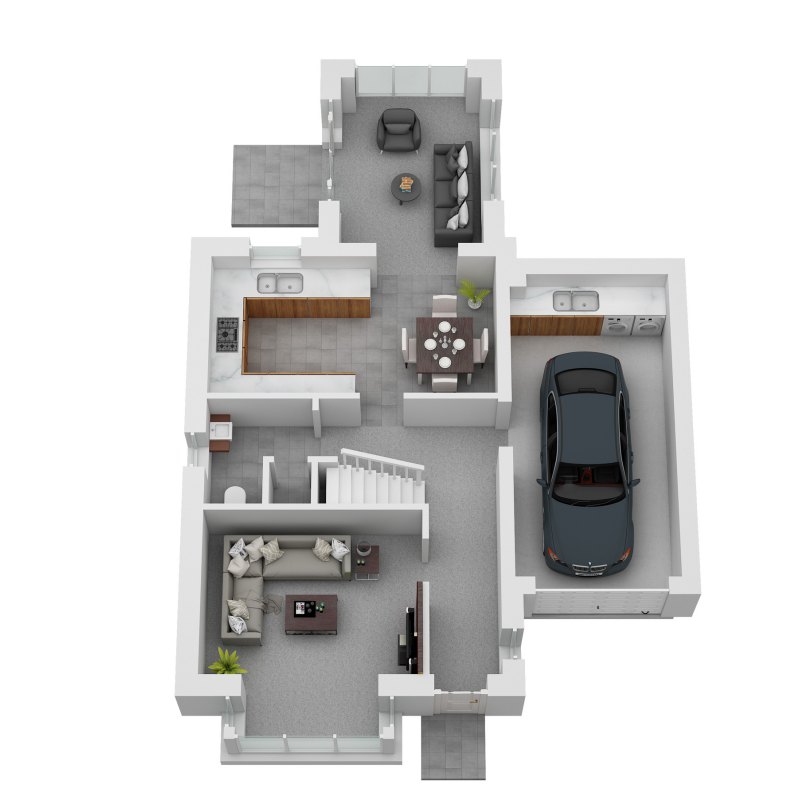 Springfield Properties New Homes In Scotland - Arden North - Arden North OPP 3D GF with sunroom