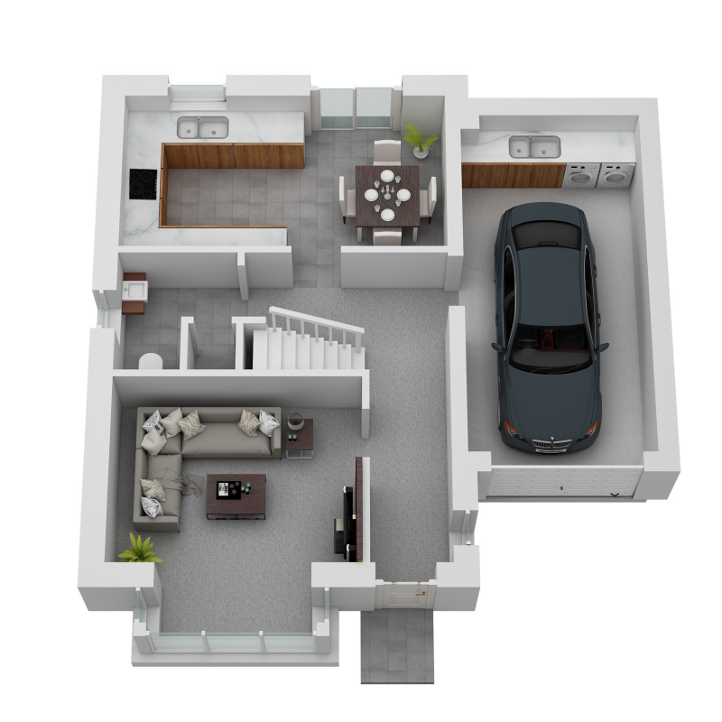 Springfield Properties New Homes In Scotland - Arden North - Arden North OPP 3D GF