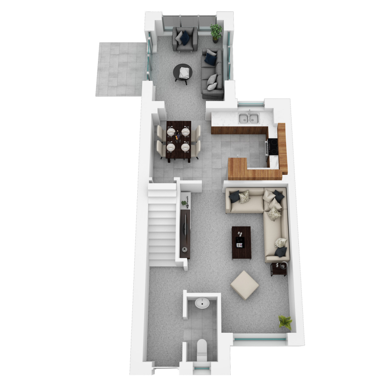 Springfield Properties New Homes In Scotland - Ardmore North - Ardmore North AS 3D GF with sunroom