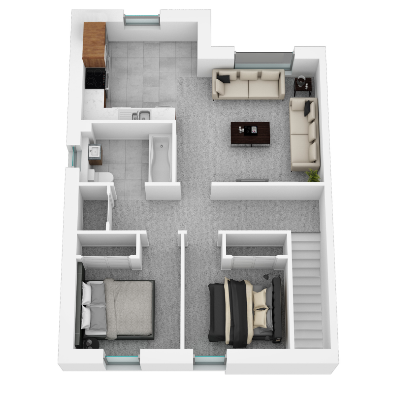 Springfield Properties New Homes In Scotland - Auldearn North - Auldearn North OPP 3D FF