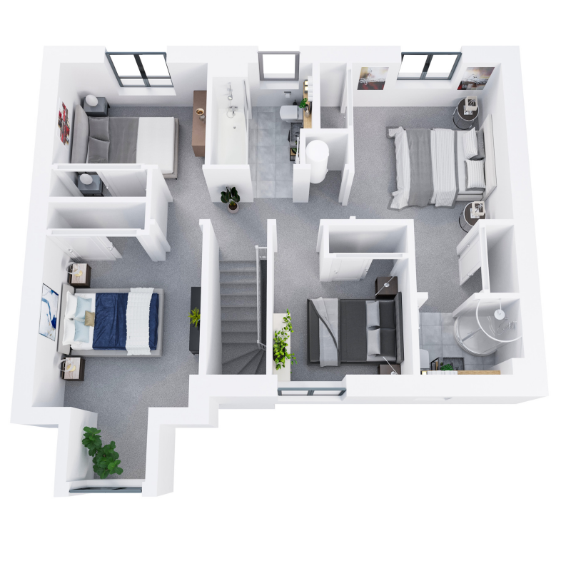 Springfield Properties New Homes In Scotland - Braemar North - Braemar North AS 3D FF