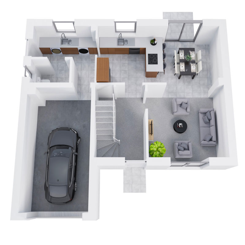 Springfield Properties New Homes In Scotland - Braemar North - Braemar North AS 3D GF