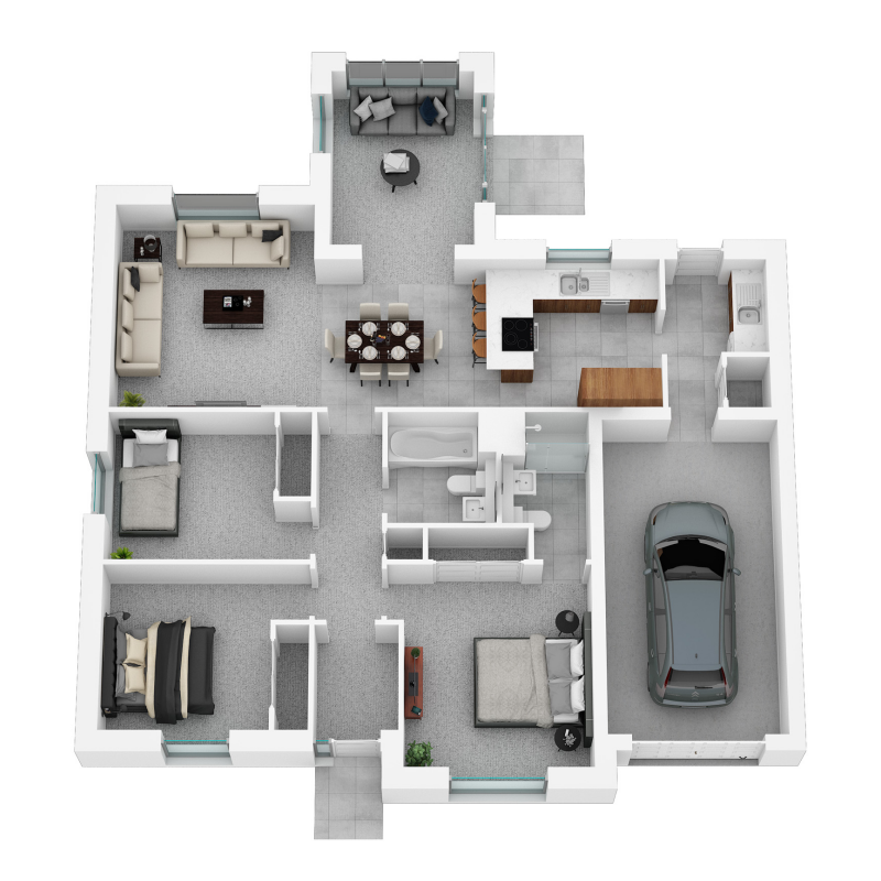 Springfield Properties New Homes In Scotland - Cullen North - Cullen North OPP 3D GF With Sunroom