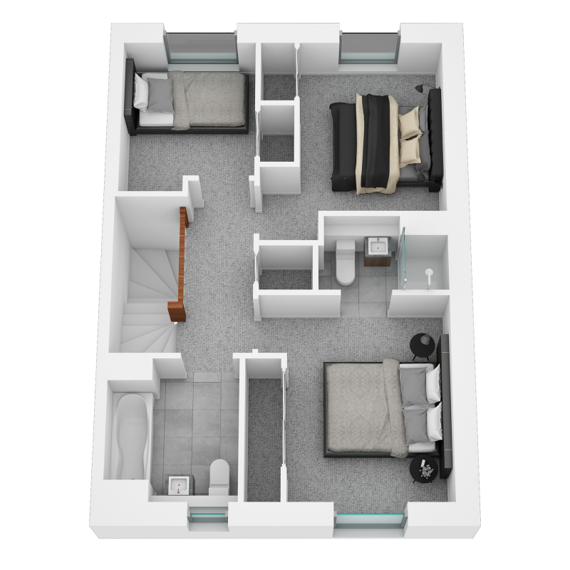 Springfield Properties New Homes In Scotland - Cupar North Detached - Cupar North OPP 3D FF