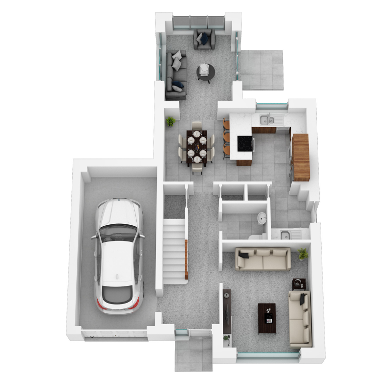 Springfield Properties New Homes In Scotland - Cramond North - Cramond North AS 3D GF With Sunroom