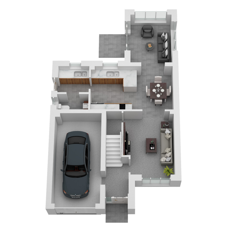 Springfield Properties New Homes In Scotland - Roslin North - AS 02 Roslin North 3D GF With Sunroom