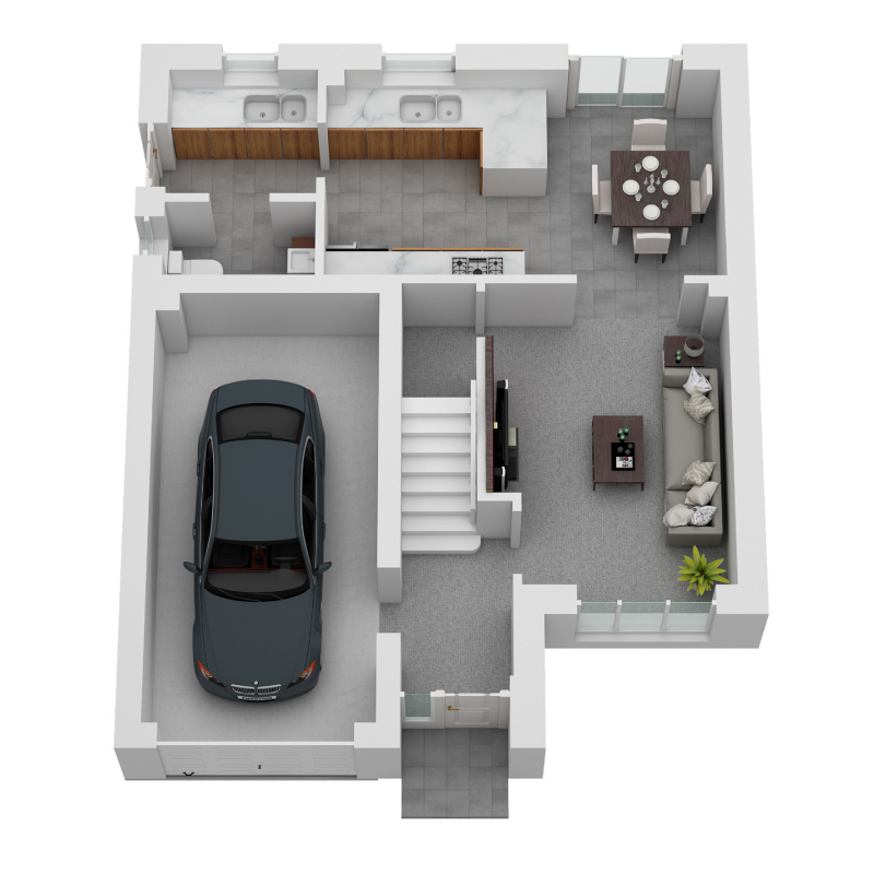 Springfield Properties New Homes In Scotland - Roslin North - AS 01 Roslin North 3D GF