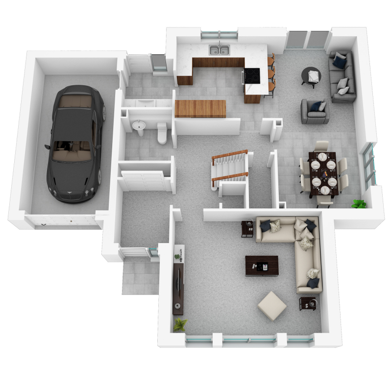 Springfield Properties New Homes In Scotland - Culbin North - Culbin North AS 3D GF