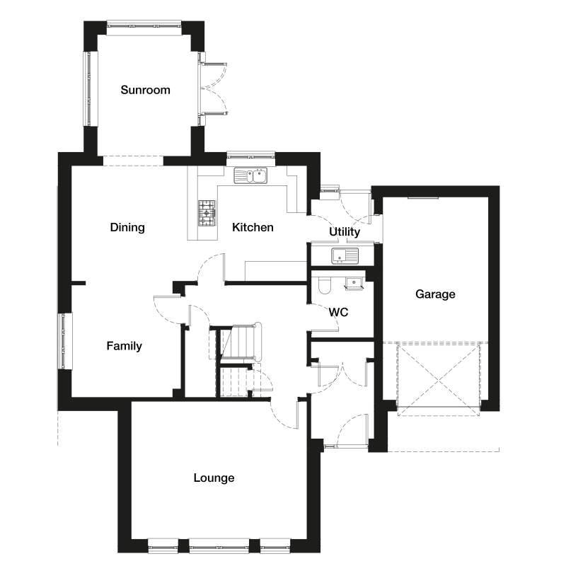 Springfield Properties New Homes In Scotland - Culbin North - Culbin North OPP GF OPEN with Sunroom