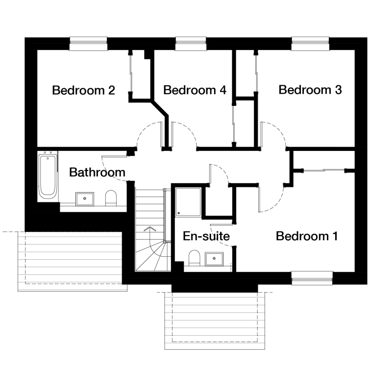 Springfield Properties New Homes In Scotland - Crail North - AS 06 Crail NTH first floor