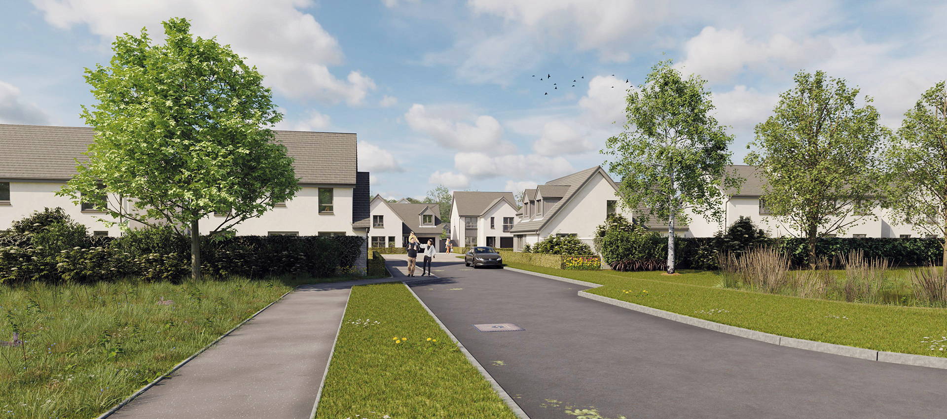 Springfield Properties New Homes In Scotland - Strathkinness - Strathkinness Site entrance 1920