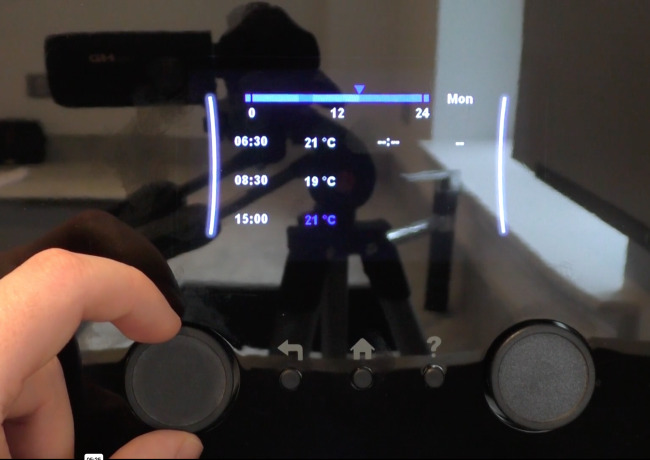 Heating control panel