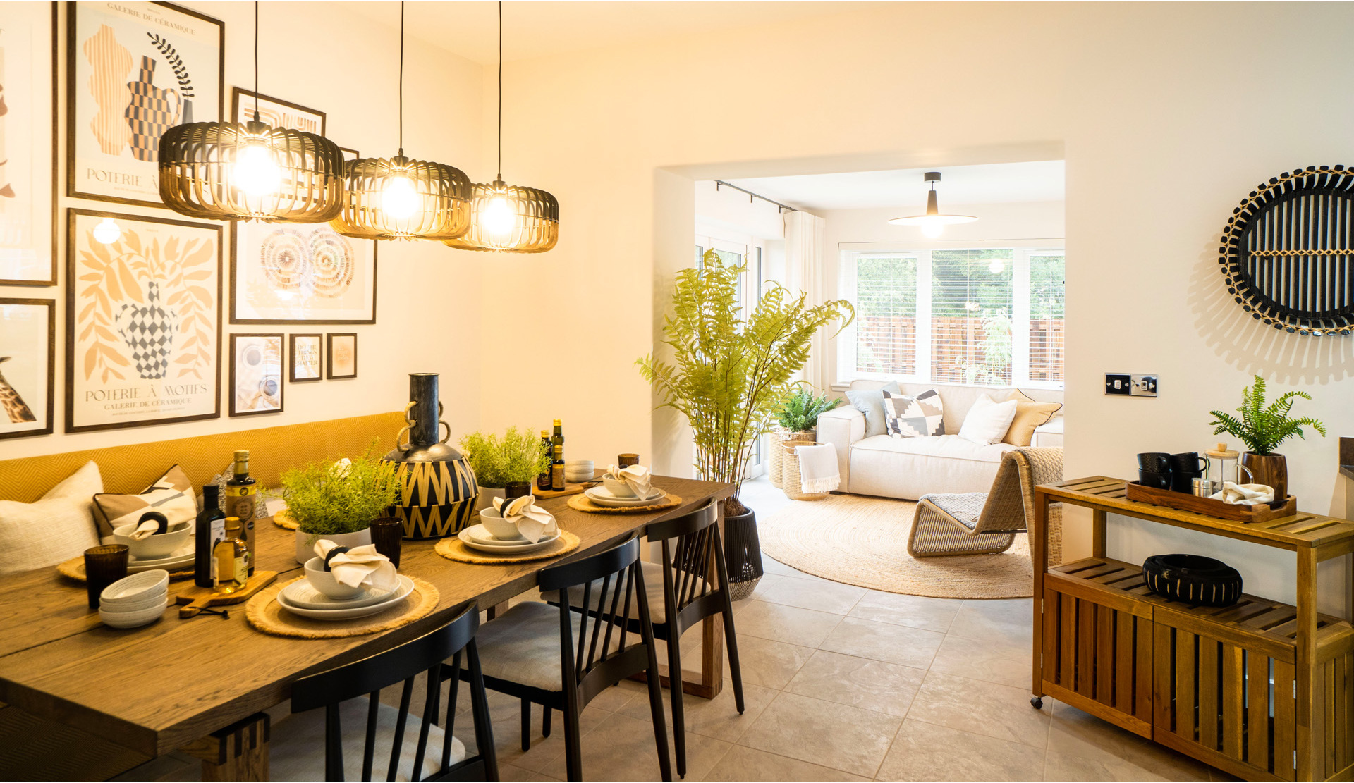 Kincraig show home - dining area and sunroom