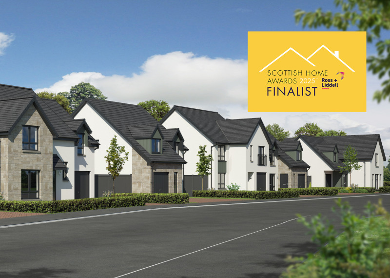 Drakies Ph 2 Streetscape with finalist logo 