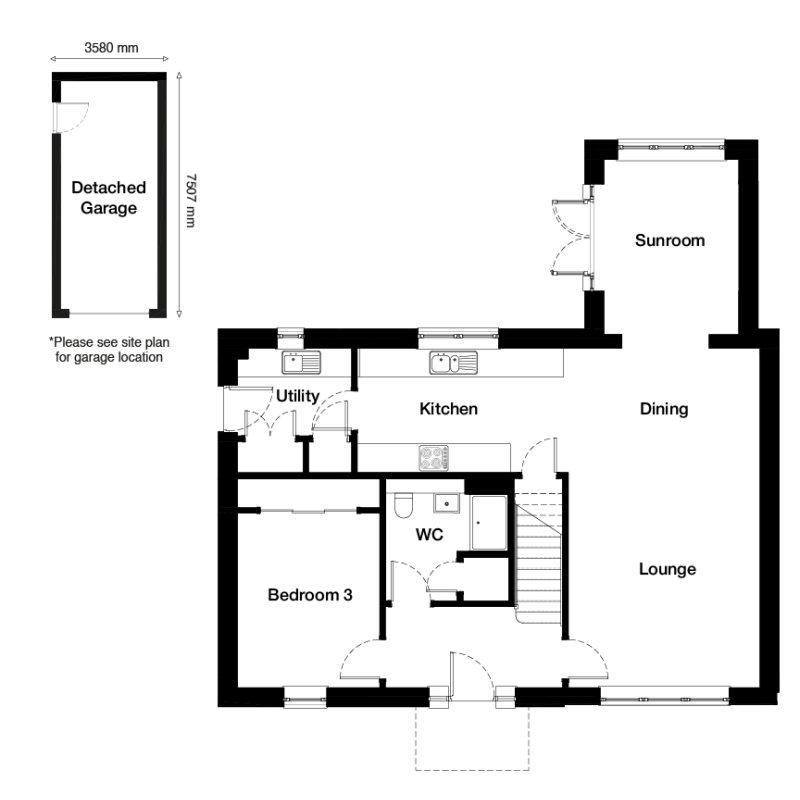 Nethy North AS det garage with sunroom (without windows)