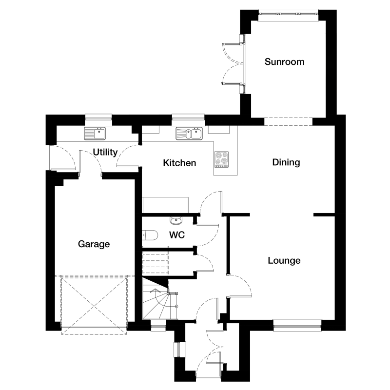 Crail North GF with sunroom