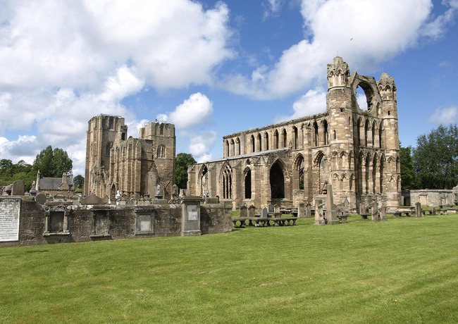 Landscape view of Elgin Cathedral