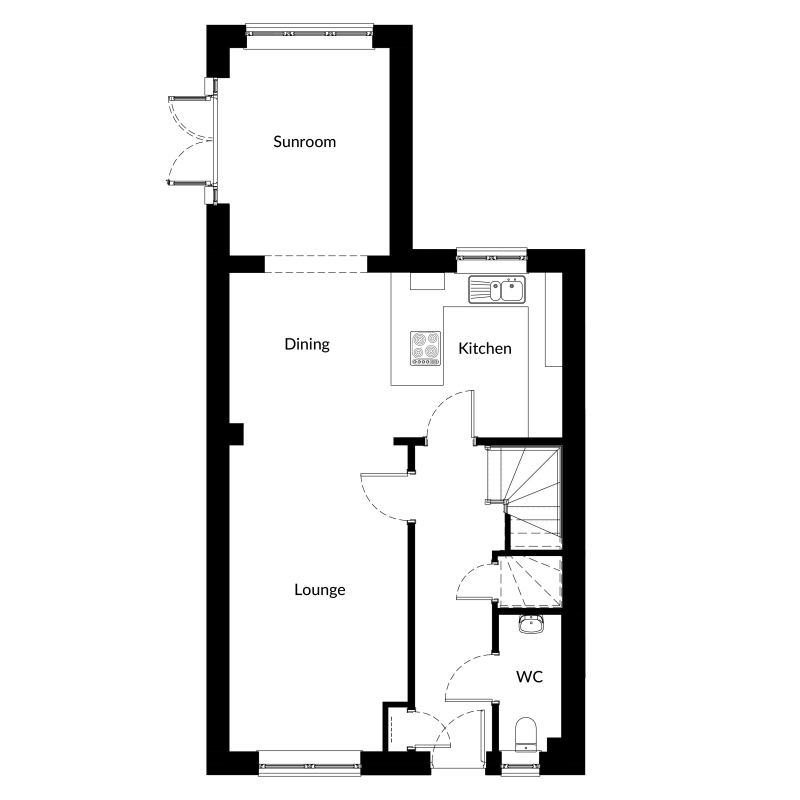 04 Ardgay Semi Detached AS GF with sunroom open